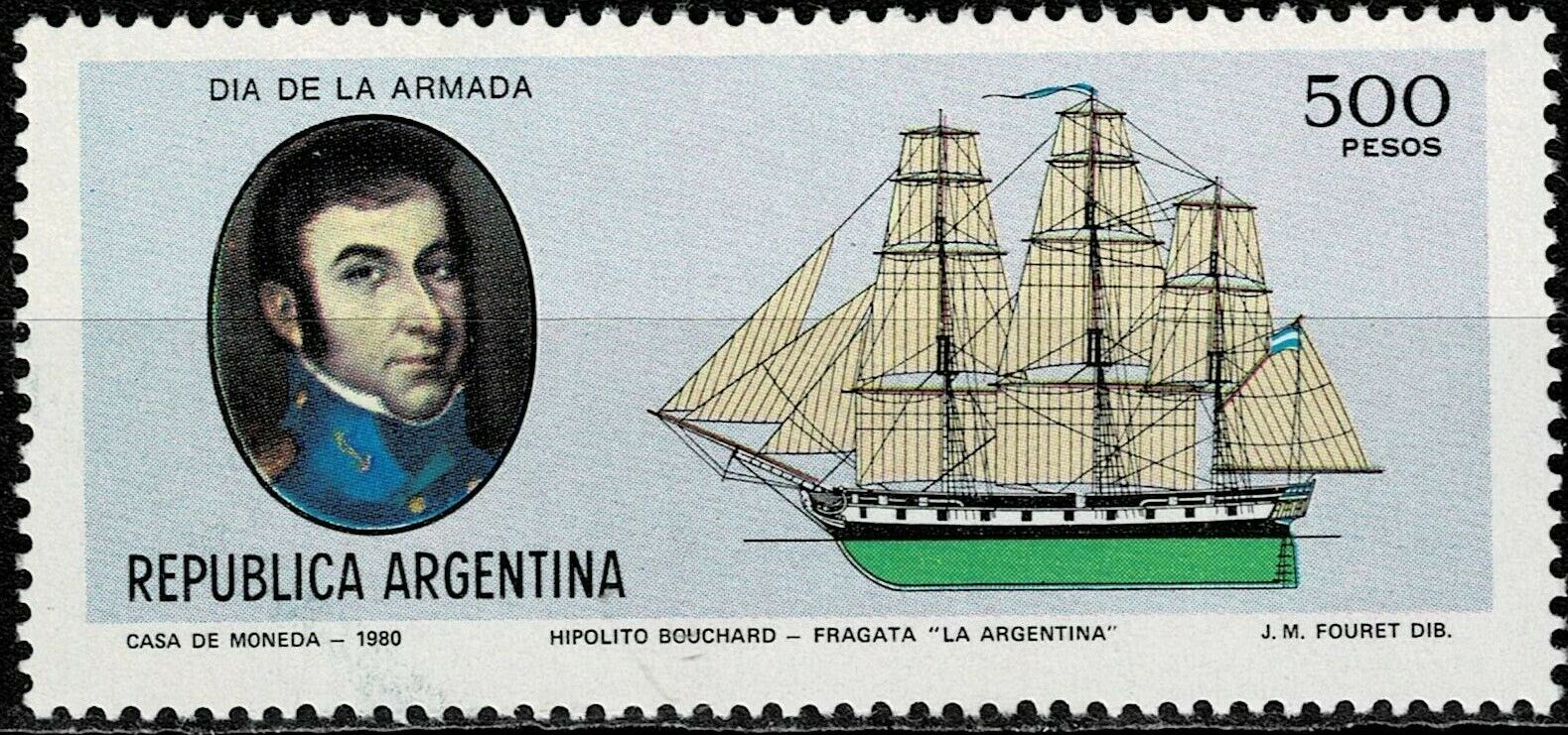 Argentinien Minr. 1438 Postfrisch - Tag Der Marine - Fregatte "la Argentina"